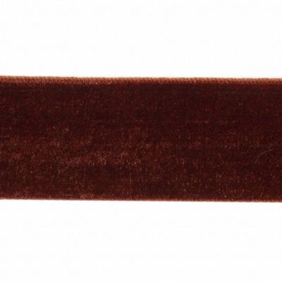 Лента бархатная нейлон, шир.25 мм, (упак. 45,7м), цв.120-шоколад - купить в Нижнем Тагиле. Цена: 981.09 руб.