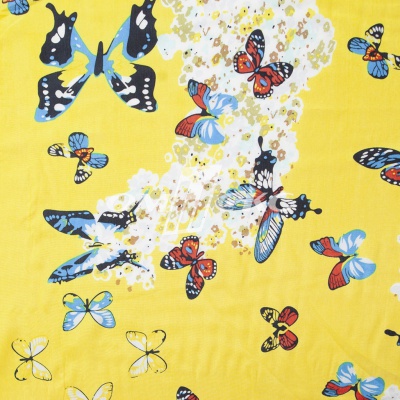 Плательная ткань "Софи" 7.2, 75 гр/м2, шир.150 см, принт бабочки - купить в Нижнем Тагиле. Цена 241.49 руб.