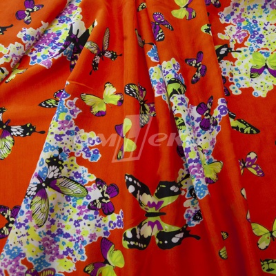 Плательная ткань "Софи" 7.1, 75 гр/м2, шир.150 см, принт бабочки - купить в Нижнем Тагиле. Цена 241.49 руб.