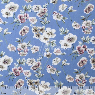 Плательная ткань "Фламенко" 12.1, 80 гр/м2, шир.150 см, принт растительный - купить в Нижнем Тагиле. Цена 241.49 руб.