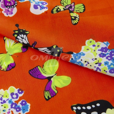 Плательная ткань "Софи" 7.1, 75 гр/м2, шир.150 см, принт бабочки - купить в Нижнем Тагиле. Цена 241.49 руб.