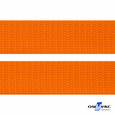 Оранжевый- цв.523 -Текстильная лента-стропа 550 гр/м2 ,100% пэ шир.25 мм (боб.50+/-1 м) - купить в Нижнем Тагиле. Цена: 405.80 руб.