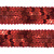 Тесьма с пайетками 3, шир. 20 мм/уп. 25+/-1 м, цвет красный - купить в Нижнем Тагиле. Цена: 778.19 руб.