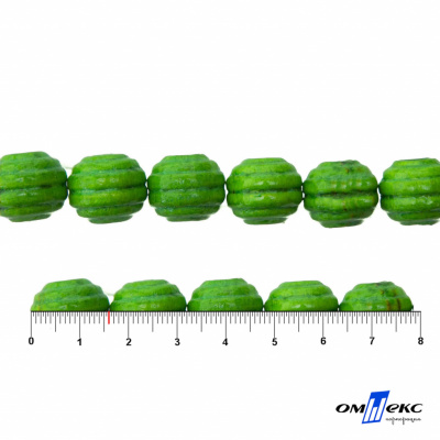 0309-Бусины деревянные "ОмТекс", 16 мм, упак.50+/-3шт, цв.019-зеленый - купить в Нижнем Тагиле. Цена: 62.22 руб.