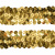 Тесьма с пайетками D16, шир. 30 мм/уп. 25+/-1 м, цвет золото - купить в Нижнем Тагиле. Цена: 1 087.39 руб.