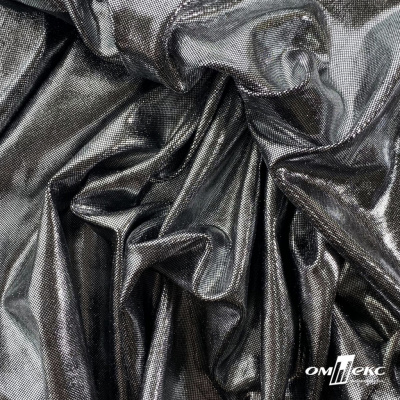 Трикотажное полотно голограмма, шир.140 см, #602 -чёрный/серебро - купить в Нижнем Тагиле. Цена 385.88 руб.