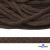 Шнур плетеный d-6 мм, 70% хлопок 30% полиэстер, уп.90+/-1 м, цв.1073-т.коричневый - купить в Нижнем Тагиле. Цена: 594 руб.