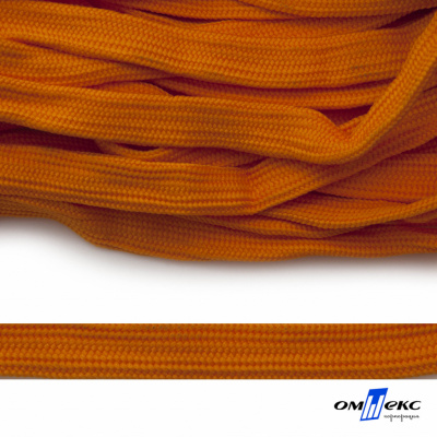 Шнур плетеный (плоский) d-12 мм, (уп.90+/-1м), 100% полиэстер, цв.267 - оранжевый - купить в Нижнем Тагиле. Цена: 8.62 руб.