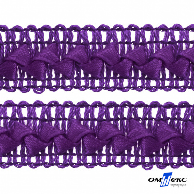 Тесьма декоративная "Самоса" 101, шир. 20 мм/уп. 33+/-1 м, цвет фиолетовый - купить в Нижнем Тагиле. Цена: 304.43 руб.