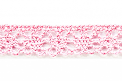 Тесьма кружевная 0621-1607, шир. 15 мм/уп. 20+/-1 м, цвет 096-розовый - купить в Нижнем Тагиле. Цена: 302.42 руб.