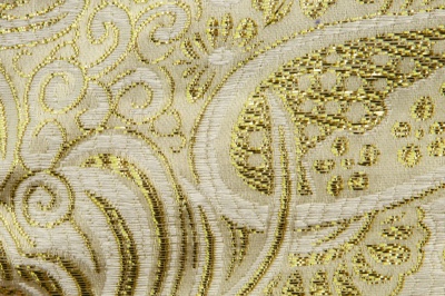 Ткань костюмная жаккард №5, 140 гр/м2, шир.150см, цвет золото - купить в Нижнем Тагиле. Цена 383.29 руб.