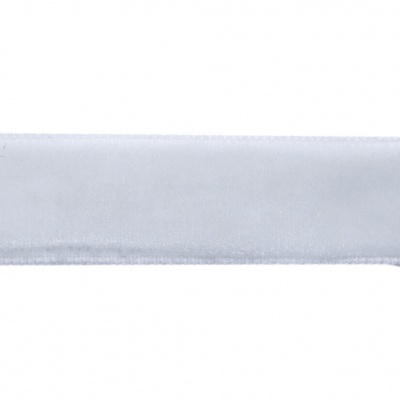 Лента бархатная нейлон, шир.12 мм, (упак. 45,7м), цв.01-белый - купить в Нижнем Тагиле. Цена: 457.61 руб.