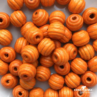 0309-Бусины деревянные "ОмТекс", 16 мм, упак.50+/-3шт, цв.003-оранжевый - купить в Нижнем Тагиле. Цена: 62.22 руб.