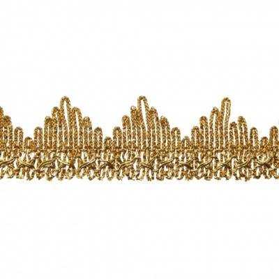 Тесьма металлизированная 0384-0240, шир. 40 мм/уп. 25+/-1 м, цвет золото - купить в Нижнем Тагиле. Цена: 490.74 руб.