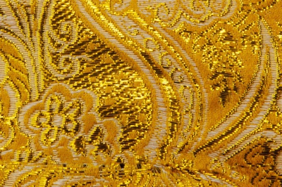 Ткань костюмная жаккард №12, 140 гр/м2, шир.150см, цвет жёлтый - купить в Нижнем Тагиле. Цена 383.29 руб.