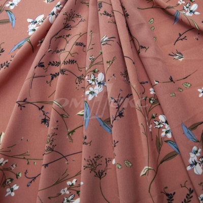 Плательная ткань "Фламенко" 2.1, 80 гр/м2, шир.150 см, принт растительный - купить в Нижнем Тагиле. Цена 311.05 руб.