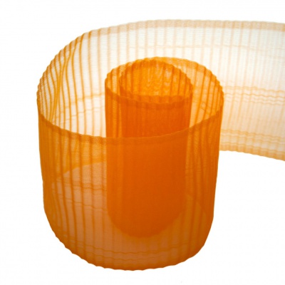 Лента капроновая "Гофре", шир. 110 мм/уп. 50 м, цвет оранжевый - купить в Нижнем Тагиле. Цена: 26.93 руб.