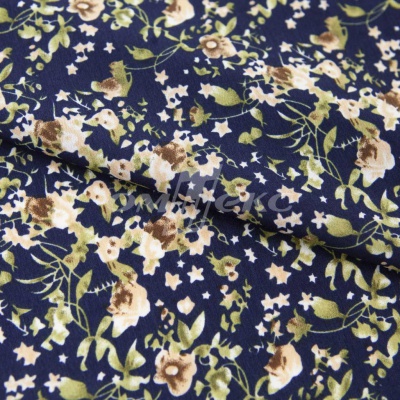 Плательная ткань "Фламенко" 1.1, 80 гр/м2, шир.150 см, принт растительный - купить в Нижнем Тагиле. Цена 241.49 руб.