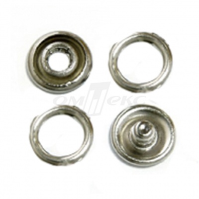 Кнопки рубашечные 10,5 мм никель New Star (кольцо) - купить в Нижнем Тагиле. Цена: 5.80 руб.