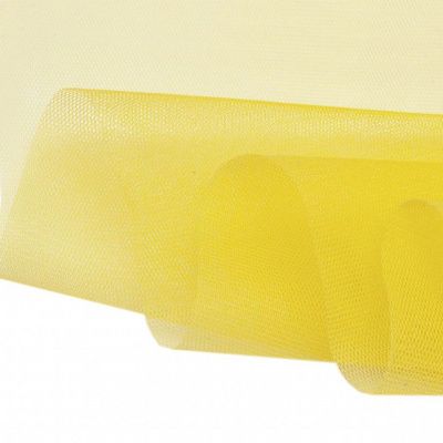 Фатин жесткий 16-68, 22 гр/м2, шир.180см, цвет жёлтый - купить в Нижнем Тагиле. Цена 89.29 руб.