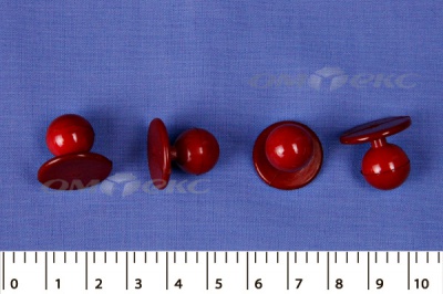 Пуговица поварская "Пукля", 10 мм, цвет красный - купить в Нижнем Тагиле. Цена: 2.28 руб.