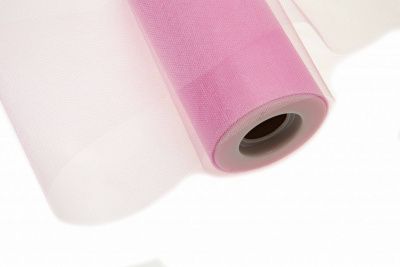 Фатин блестящий в шпульках 16-14, 12 гр/м2, шир. 15 см (в нам. 25+/-1 м), цвет розовый - купить в Нижнем Тагиле. Цена: 108.61 руб.