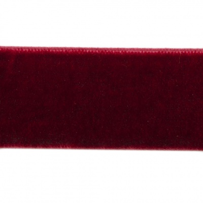 Лента бархатная нейлон, шир.25 мм, (упак. 45,7м), цв.240-бордо - купить в Нижнем Тагиле. Цена: 809.01 руб.