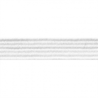 Резиновые нити с текстильным покрытием, шир. 6 мм (182 м/уп), цв.-белый - купить в Нижнем Тагиле. Цена: 705.59 руб.