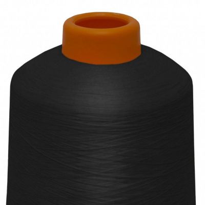 Нитки текстурированные некручёные, намот. 15 000 м, цвет чёрный - купить в Нижнем Тагиле. Цена: 204.10 руб.