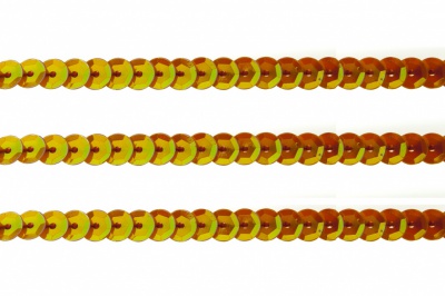 Пайетки "ОмТекс" на нитях, CREAM, 6 мм С / упак.73+/-1м, цв. 88 - оранжевый - купить в Нижнем Тагиле. Цена: 300.55 руб.