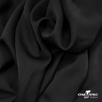Ткань плательная Габриэль 100% полиэстер,140 (+/-10) гр/м2, шир. 150 см, цв. черный BLACK - купить в Нижнем Тагиле. Цена 248.37 руб.