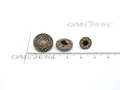 Кнопки металл 15 мм альфа антик с рис.№3  - купить в Нижнем Тагиле. Цена: 2.90 руб.