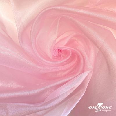 Ткань органза, 100% полиэстр, 28г/м2, шир. 150 см, цв. #47 розовая пудра - купить в Нижнем Тагиле. Цена 86.24 руб.