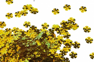 Пайетки "ОмТекс" россыпью,DOUBLE SIDED GOLD,цветок 14 мм/упак.50 гр, цв. 0460-золото - купить в Нижнем Тагиле. Цена: 80.12 руб.