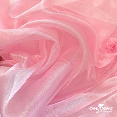 Ткань органза, 100% полиэстр, 28г/м2, шир. 150 см, цв. #47 розовая пудра - купить в Нижнем Тагиле. Цена 86.24 руб.