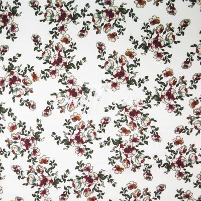 Плательная ткань "Фламенко" 23.1, 80 гр/м2, шир.150 см, принт растительный - купить в Нижнем Тагиле. Цена 264.56 руб.