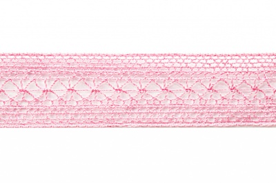 Тесьма кружевная 0621-1669, шир. 20 мм/уп. 20+/-1 м, цвет 096-розовый - купить в Нижнем Тагиле. Цена: 673.91 руб.