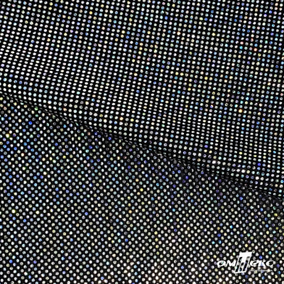 Трикотажное полотно голограмма, шир.140 см, #601-хамелеон чёрный - купить в Нижнем Тагиле. Цена 452.76 руб.