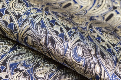 Ткань костюмная жаккард, 135 гр/м2, шир.150см, цвет синий№18 - купить в Нижнем Тагиле. Цена 441.95 руб.