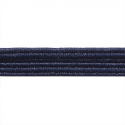 Резиновые нити с текстильным покрытием, шир. 6 мм ( упак.30 м/уп), цв.- 117-т.синий - купить в Нижнем Тагиле. Цена: 152.05 руб.