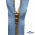 Молнии джинсовые металл т-5, 18 см латунь (YG), цв.-деним (231) - купить в Нижнем Тагиле. Цена: 22.80 руб.
