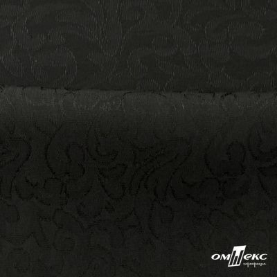 Ткань жаккард королевский, 100% полиэстр 180 г/м 2, шир.150 см, цв-черный - купить в Нижнем Тагиле. Цена 296.39 руб.