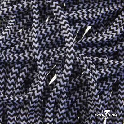 Шнурки #107-16, круглые 130 см, двухцветные цв.серый/чёрный - купить в Нижнем Тагиле. Цена: 31.89 руб.