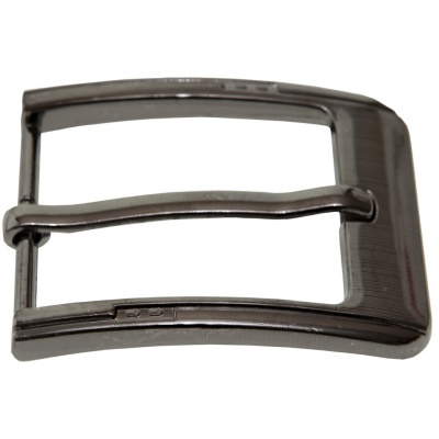 Пряжка металлическая для мужского ремня SC035#6 (шир.ремня 40 мм), цв.-тем.никель - купить в Нижнем Тагиле. Цена: 43.93 руб.