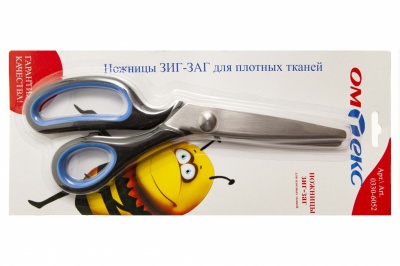 Ножницы арт.0330-6052 "ЗИГ-ЗАГ" 5 мм, для плотных тканей , 9"/ 229 мм - купить в Нижнем Тагиле. Цена: 733.08 руб.