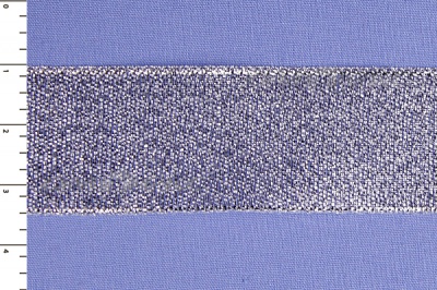 Лента парча MR-25, 25мм (33 м)  серебро - купить в Нижнем Тагиле. Цена: 403.62 руб.