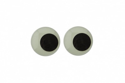 Глазки для игрушек, круглые, с бегающими зрачками, 15 мм/упак.50+/-2 шт, цв. -черно-белые - купить в Нижнем Тагиле. Цена: 46.92 руб.