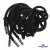 Шнурки #107-05, круглые 130 см, декор.наконечник, цв.чёрный - купить в Нижнем Тагиле. Цена: 22.56 руб.
