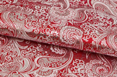 Ткань костюмная жаккард, 135 гр/м2, шир.150см, цвет красный№3 - купить в Нижнем Тагиле. Цена 441.94 руб.