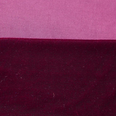 Бархат стрейч №2, 240 гр/м2, шир.160 см, (2,6 м/кг), цвет бордо - купить в Нижнем Тагиле. Цена 740.88 руб.